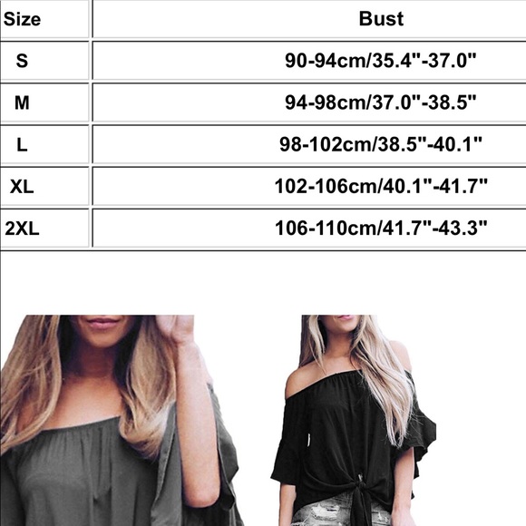 🏆🔥 Restocked! Off Shoulder Knot Tie Top - Picture 4 of 4